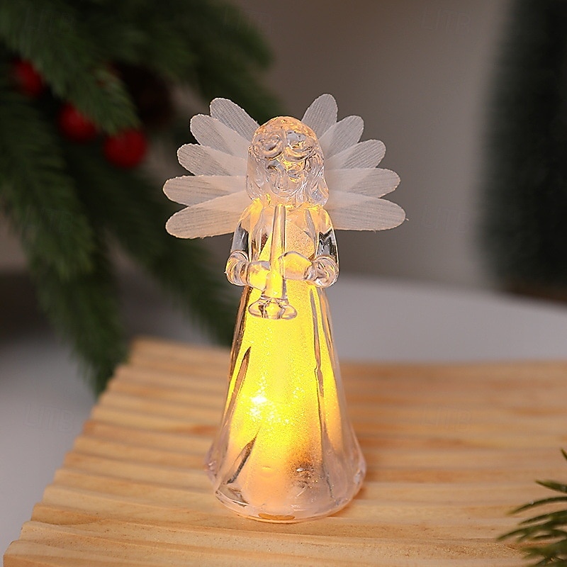 1 Stück 11,5 x 4,3 cm LED-Lichtstreifen für Weihnachten und Halloween, elektronisches Engel-Ornamentlicht aus Acryl-Imitationskristall, Nachtlicht für Schlafzimmer und Esszimmer im Innen- und 2025 - $4.49 –P2