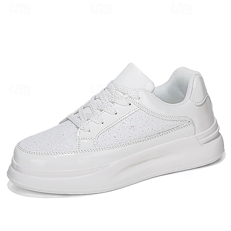 scarpe da ginnastica da uomo bianche e robuste: comode scarpe sportive con lacci e suola spessa per la corsa, la palestra e lo stile casual quotidiano del 2026 a $42.99 –P1