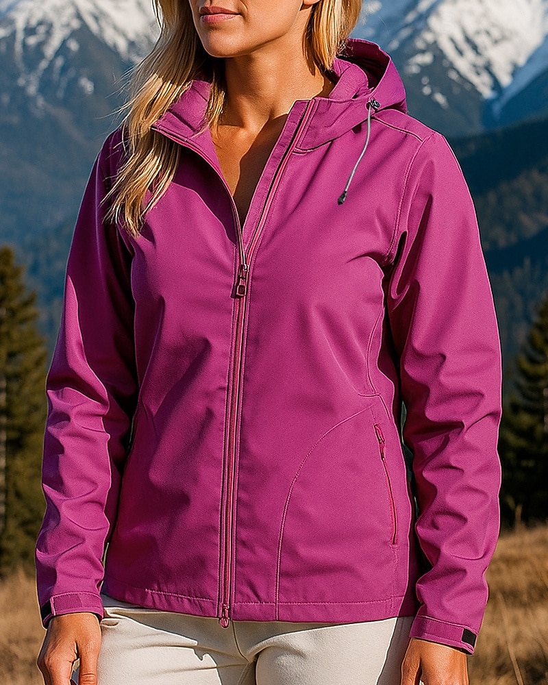 Dames Windjack Softshell jas Wandeljack Buiten waterdicht Winddicht Wandeloutfits Wandelkleding Lente Herfst Kleding Bovenlichaam Vissen Kamperen / wandelen / grotten verkennen Hardlopen Effen Kleur 2026 - $36.99 –P7