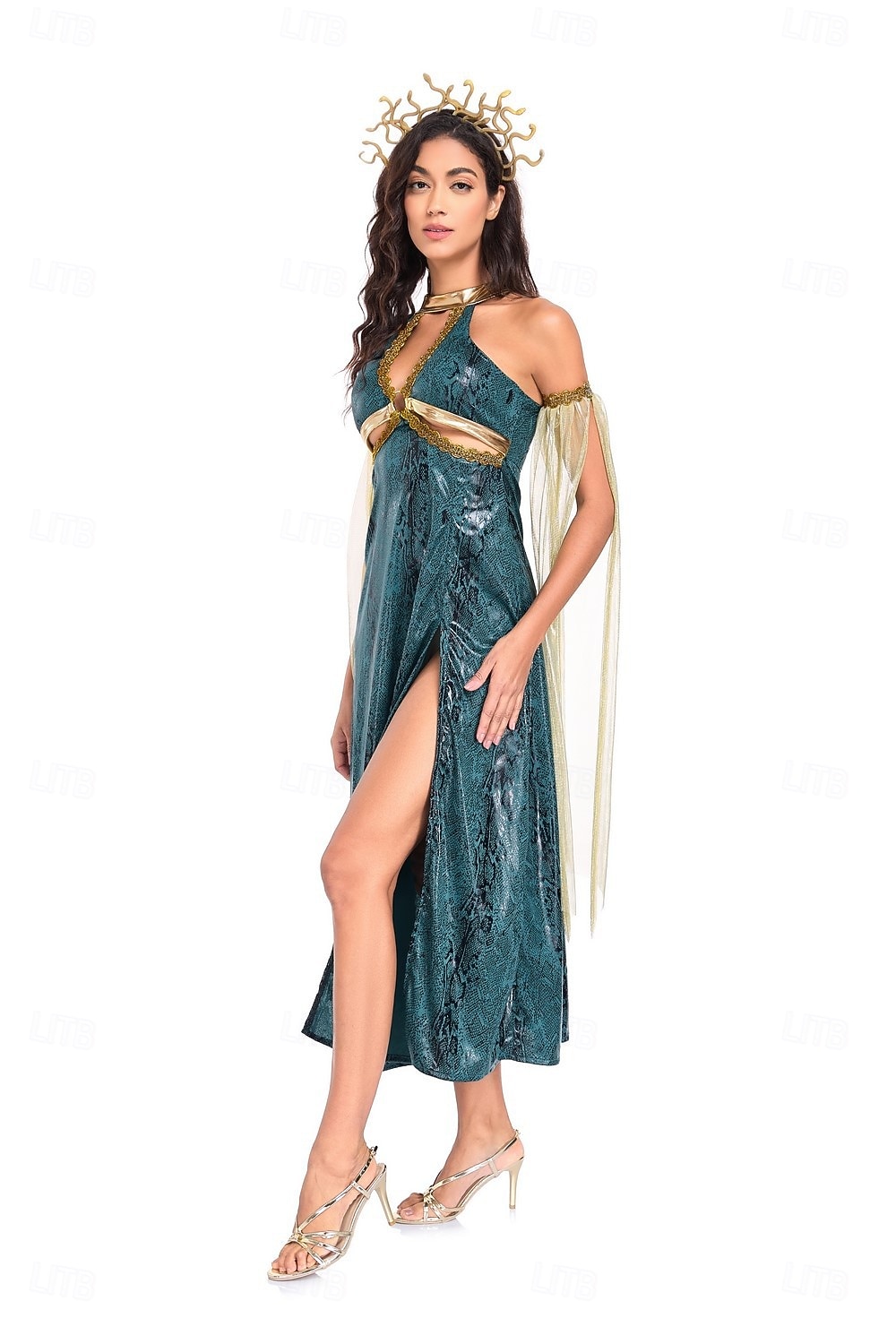 Altes Griechenland ROMAN Ausgefallene Kostüme Toga-Kleid Meduse Göttin Kostüm Damen Fantasie Halloween Karneval Leistung Erwachsene Kleid 2026 - $46.99 –P4