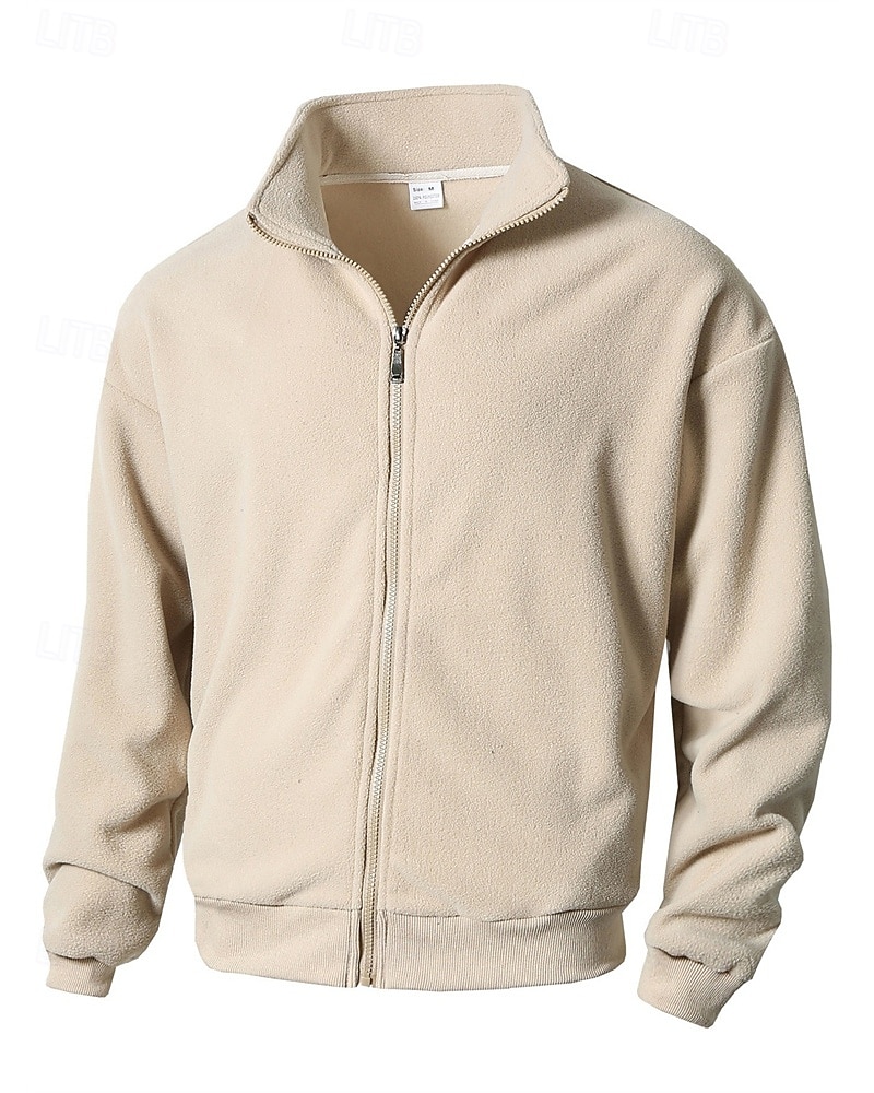 Per uomo Giacca Invernale Giacca in Pile Giacca Casual Vacanza Quotidiano Calore Termico Tasca Pile Autunno Inverno Semplice Moda Streetwear Collo alla coreana Regolare Nero Cachi Verde militare del 2025 a $27.99 –P1