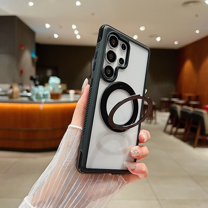 puhelin Etui Käyttötarkoitus Samsung Galaxy S25 Ultra Plus S25-reuna S24 Plus Takakuori Tukee langatonta latausta Tukijalka Iskunkestävä Retro TPU 2025 - $20.99 –P14