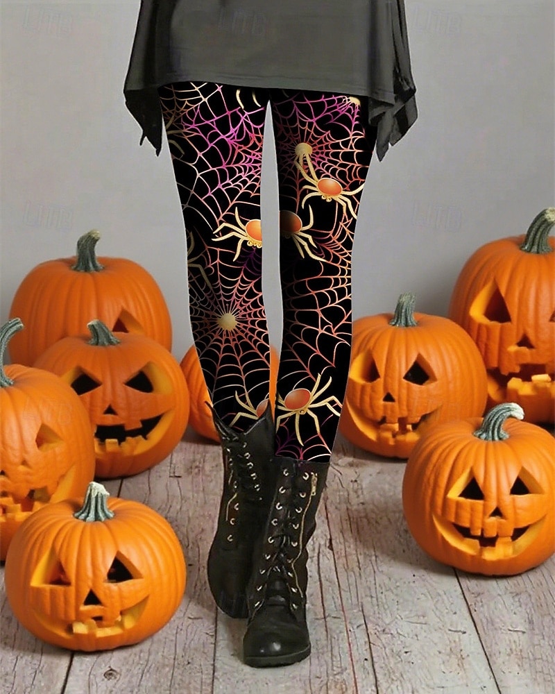 Per donna Leggings Leggings comodi Essenziale Casual Lunghezza intera Vita AltaPantsHalloween Grafico Stampa Calore Termico Confortevole Elasticizzato Vacanza Casuale Quotidiano Nero Autunno Inverno del 2025 a $21.99 –P1