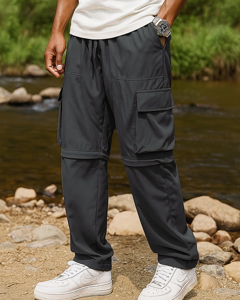 Miesten Reisitaskuhousut Irtolahjehousut Vaellushousut Softshell-housut Ulko- Normaali Nopea kuivuminen Alaosat Tasku Joustava vyötärö Musta Armeijan vihreä Retkeily ja vaellus Juoksu S M L XL XXL 2025 - $26.99 –P5