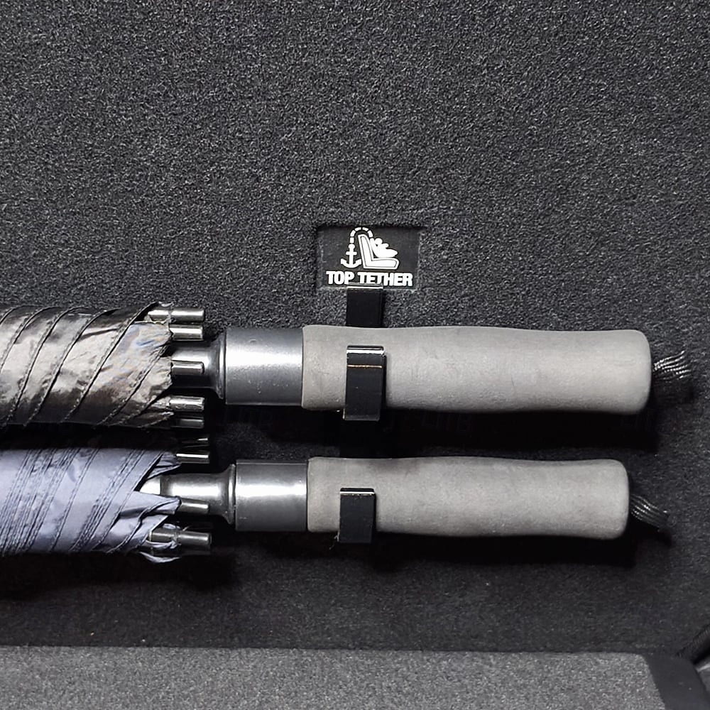 2-pakning paraplykroker for bil, universelle regnparaplykrager for sedan, SUV, bagasjeromsoppbevaring, støyfri, stabil &stille installasjon, holder paraplyen sikker, organisert og lett tilgjengelig, 2026 - $15.99 –P1