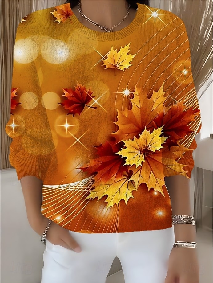 Damen Pullover Mode Lässig Grafik Skelett Rundhalsausschnitt Patchwork Blumen Gestrickt Langarm Normale Oberteile Stricken Halloween Weiß Rote Herbst Winter 2025 - $29.99 –P5