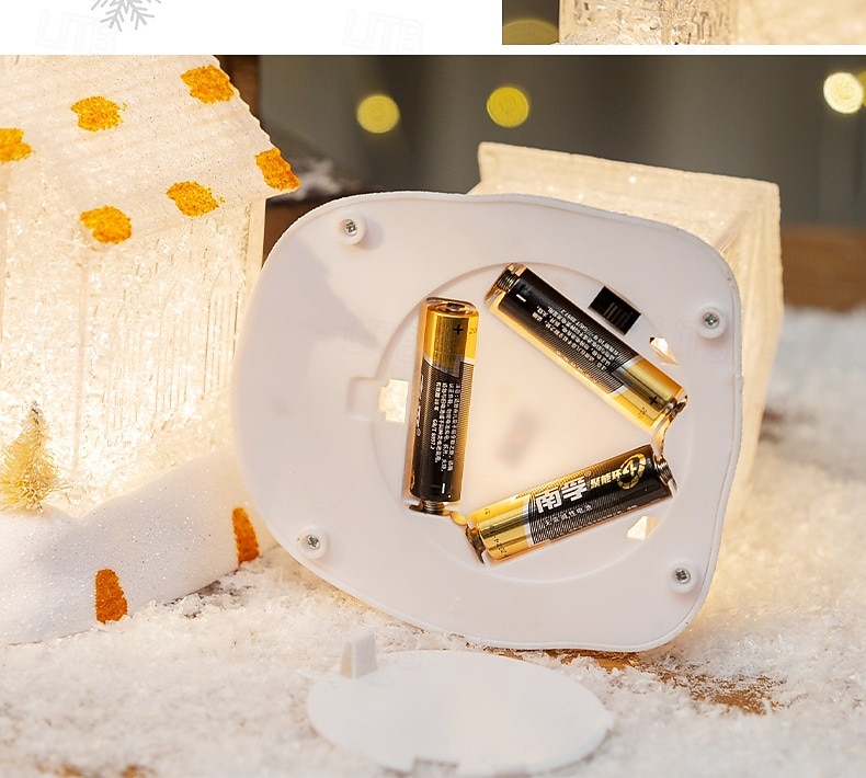 Christmas Transparent House LED Wind Light Indoor Bedroom Living Room Dining Room Study Room Church Desktop Decorative Light Pendant Light AAA Battery Box 21.5CM/8.46Inch 2025 - CAD $16.99 –P3