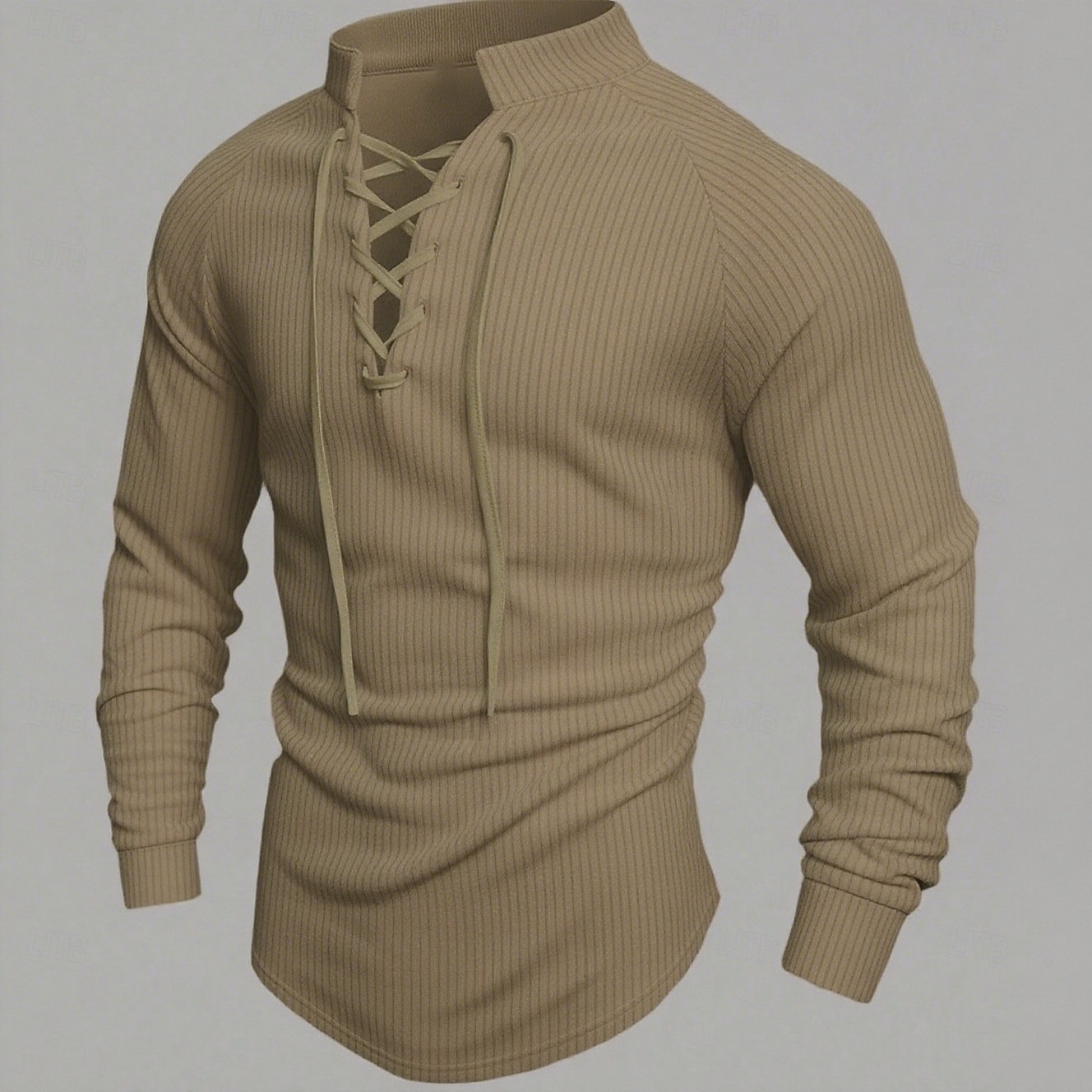 Per uomo Maglietta Maglietta a Maglia a Coste Camicia a Maniche Lunghe Manica Lunga Collo alla coreana Primavera Autunno Inverno Semplice Striscia di Fossa Moda Designer Essenziale Coulisse Lavoro a del 2025 a $25.99 –P6