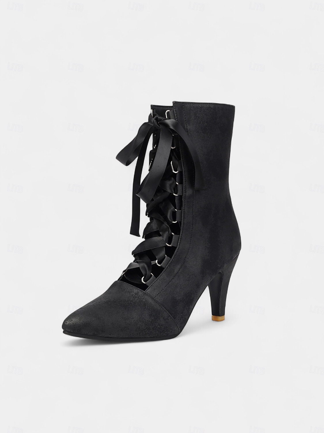 Femmes Bottes Rétro Soirée Quotidien Bottines À lacets Stiletto Bout Pointu Élégant ancien Faux Cuir À lacets Noir Rouge Bordeaux Marron de 2025 ? $54.99 –P7