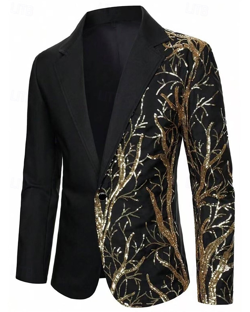 رجالي سترة الدعاوى عمل حفلة كوكتيل حفلة الزفاف 2 قطعتين موضة كاجوال الربيع الخريف بوليستر شجرة جيب Buttons مريح صدر فردي سترة رياضية أسود أبيض أحمر أزرق البحرية 2025 - $88.99 –P5