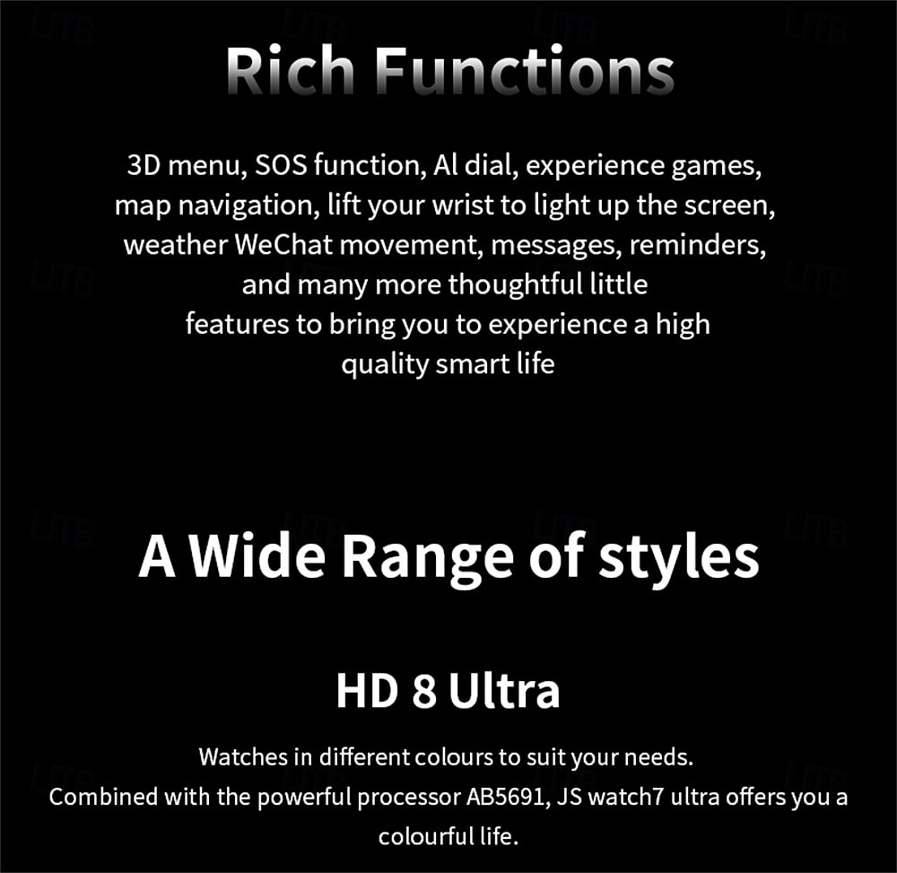 HD8ultra Reloj inteligente 1.46 pulgada Smartwatch Reloj elegante Bluetooth Monitoreo de temperatura Podómetro Recordatorio de Llamadas Compatible con Android iOS Mujer Hombre Larga espera Llamadas 2025 - $52.99 –P16