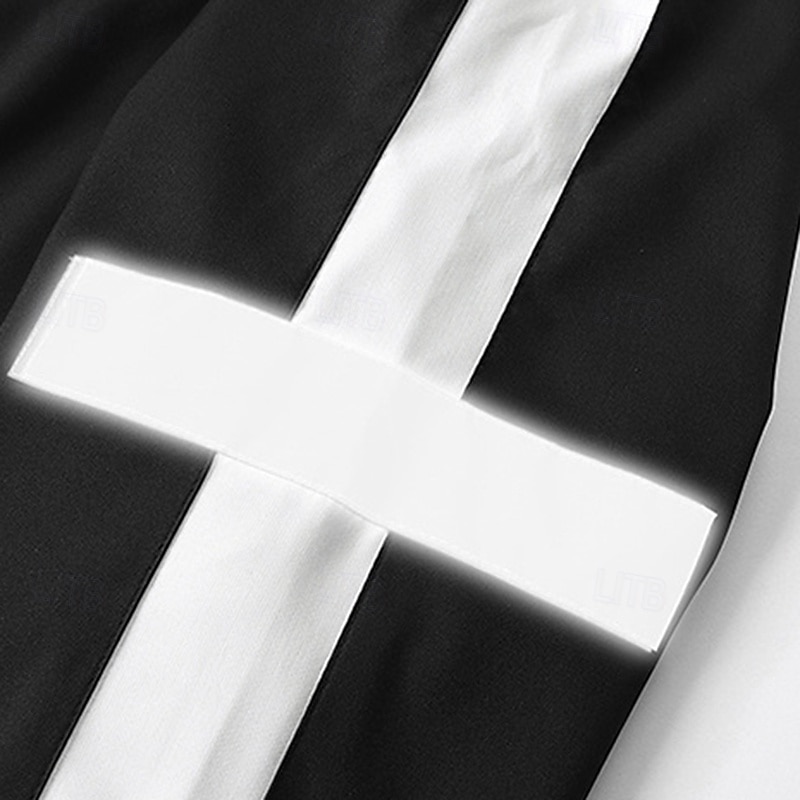 Муж. Спортивный костюм из двух частей Комплекты спортивных костюмов Спортивная одежда Застегнуться Светоотражающая лента Однотонный Наборы одежды Весна Черный Белый Тренажерный зал Разрабатывать Бег 2026 - $43.99 –P11