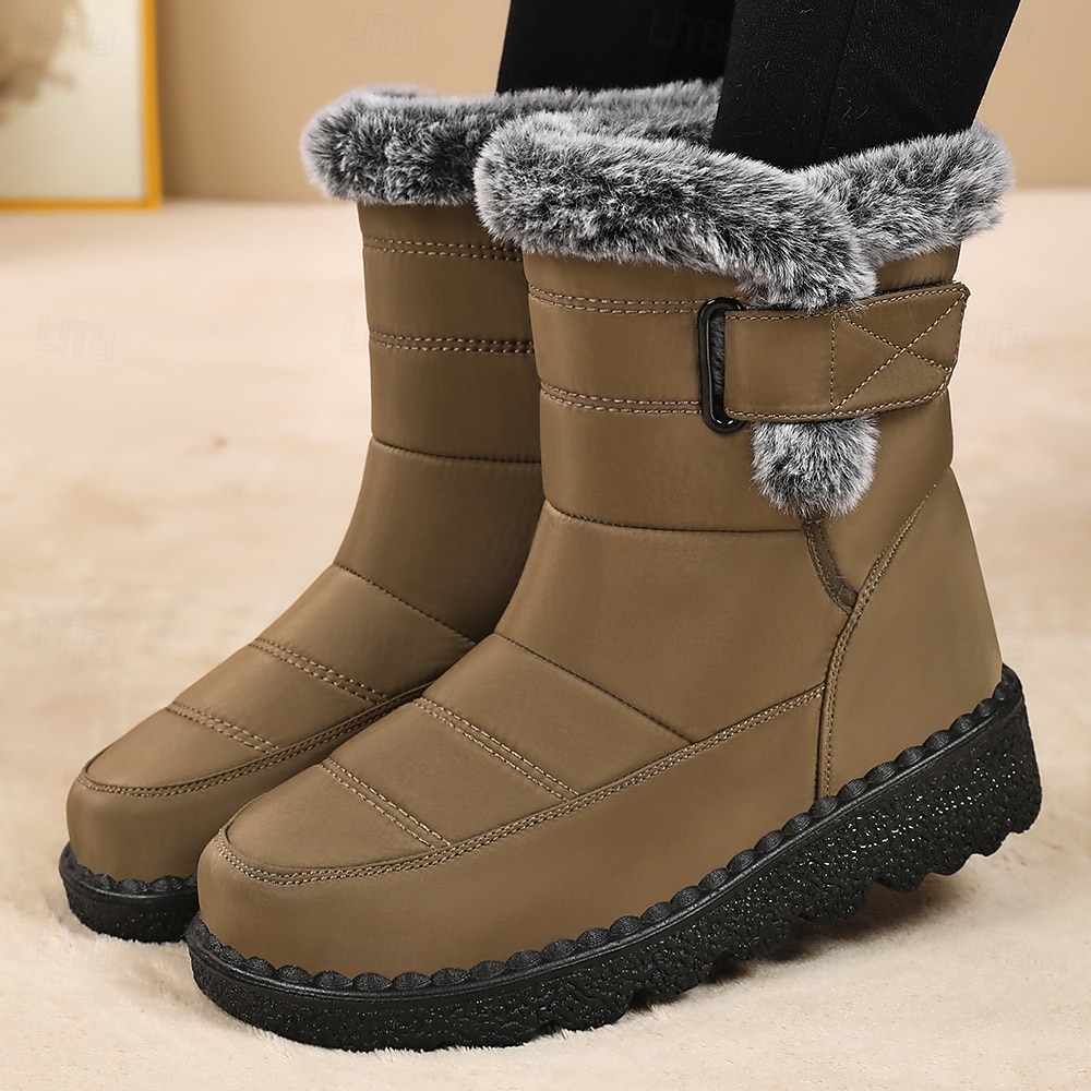 Mujer Botas Botas de nieve Diario Tacón Plano Dedo redondo Casual Satén Mocasín Vino Negro Azul 2026 - $32.99 –P10