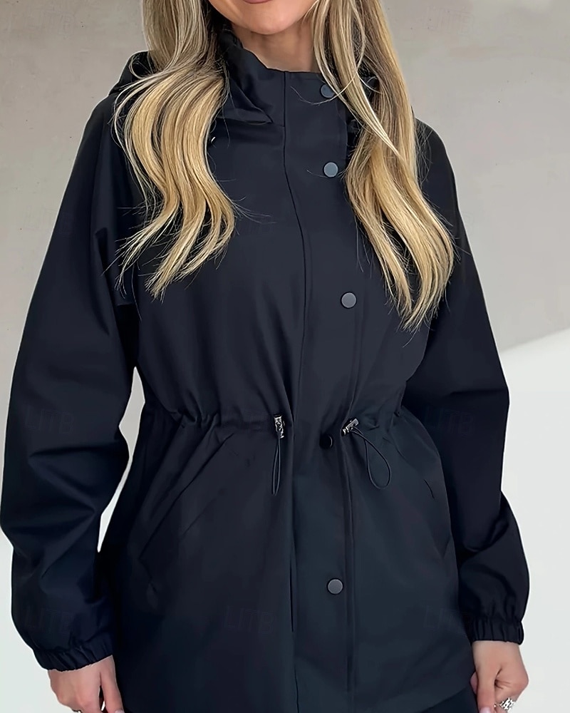 Mulheres Casaco de inverno Casaco com capuz Manter Quente Confortável Zíper Bolsos Casual Tecido Férias Roupa Diária Para Noite Final de semana Padrão Com Capuz Normal Manga Longa agasalhos Azul de 2025 por $41.99 –P5