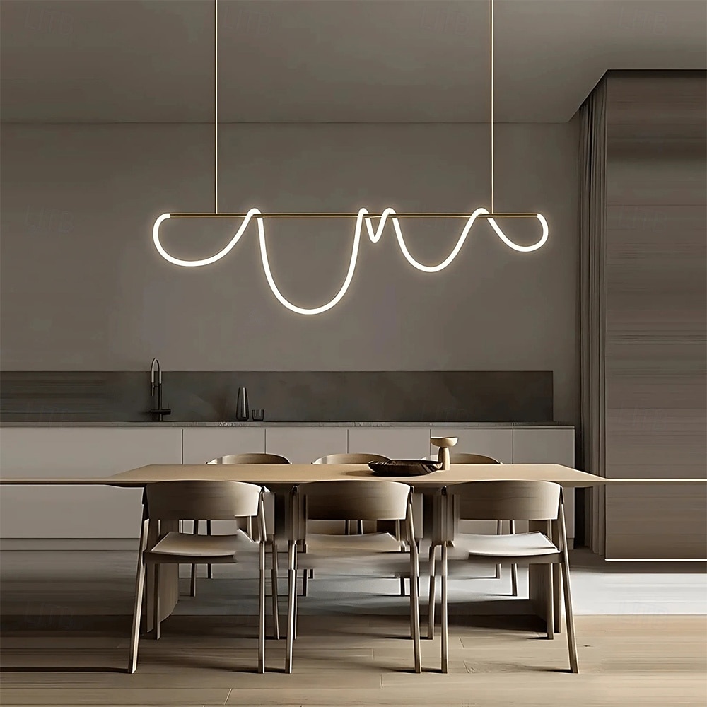 LED závěsné světlo, styl note, severský design, moderní, jednoduché, americké světlo, luxusní, barové osvětlení, kreativní, síťované, dlouhé, obývací pokoj, restaurace, lampy 2026 - $349.99 –P7