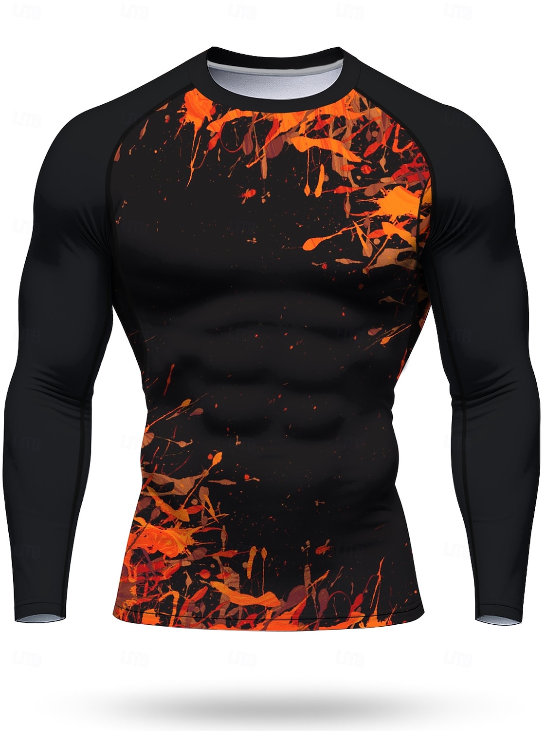 Муж. Футболка для бега Спортивная рубашка Фитнес-рубашка Рубашка тренировки Беговой верх Длинный рукав Футболка Футболка Лето Весна Осень Зима Абстракция UPF 50 Устойчивость к УФ УПФ 50+ Мягкий 2026 - $20.99 –P3