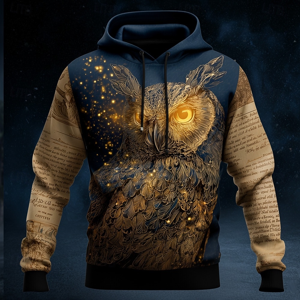 Voor heren Draak Trui met capuchon Sweatshirt 3D Fantasie Lange mouw Strakke ronde hals Lahja Club Streetwear blauw Bruin Groen Trekkoord Herfst Winter Ontwerper S M L XL XXL XXXL 2026 - $28.99 –P3