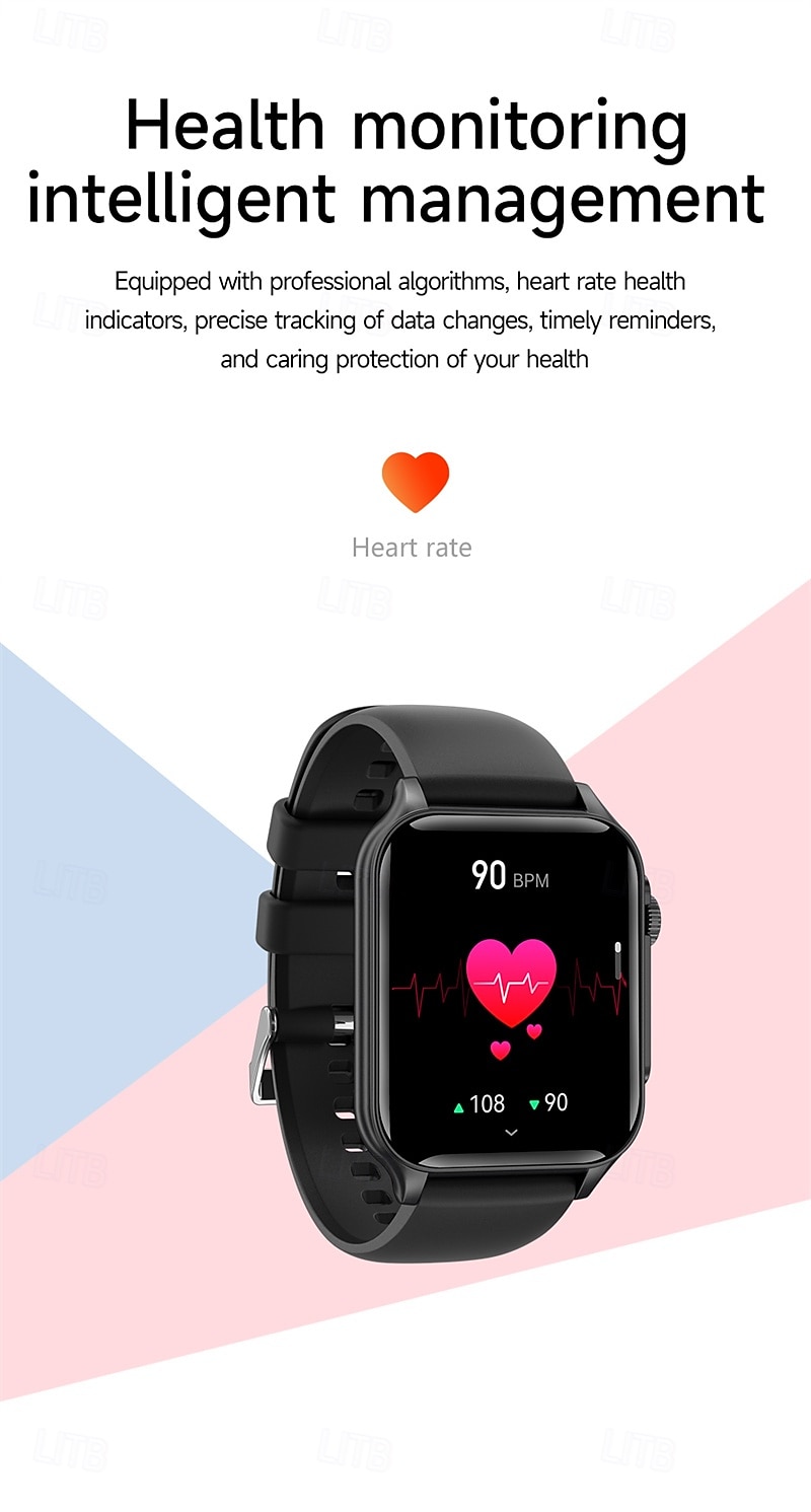 P6MAX ساعة ذكية 1.96 بوصة سمارت ووتش بلوتوث عداد الخطى متتبع النوم رصد معدل ضربات القلب تذكير المستقرة أجد هاتفي متوافق مع IP 67 رصد معدل ضربات القلب مكالمات بدون يد رياضات العناية الصحية 2025 - $31.99 –P7