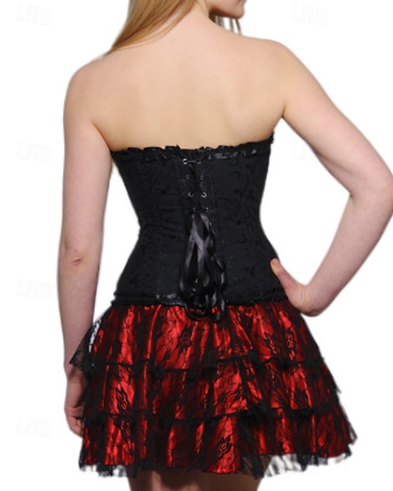 Dámské Stahovací korzet/stahovací prádlo Stahovací spodní prádlo Sexy korzet Sexy Sladký Čistá barva Krajka Dovolená Párty ulice Bez rukávů Korzet Černá Bílá Rubínově červená Jaro Podzim Na míru 2026 - $32.99 –P7