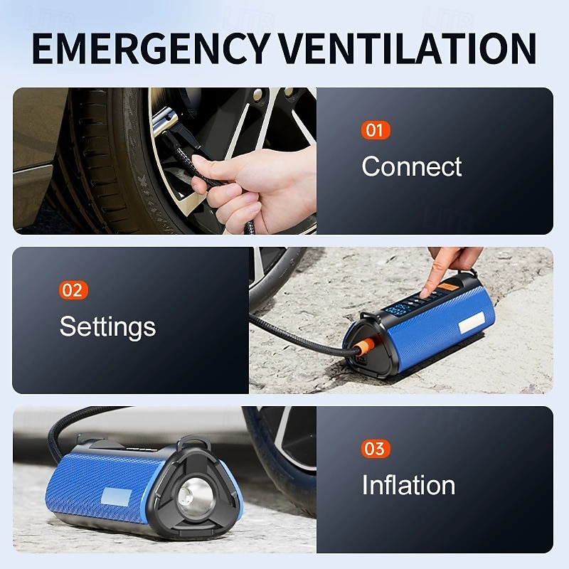 Car Starter Power Bank Car Tire Compressor Portable Charger Car Jump Starter Air pump Booster Auto Emergency Start 2026 - $81.99 –P3