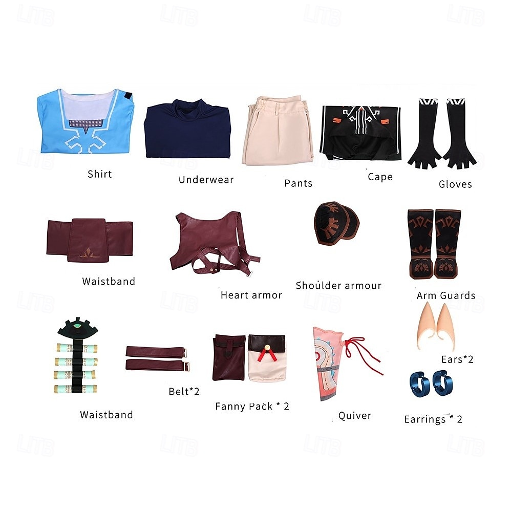 Link Anime Cosplay Costume Outfits Cosplay Suits Masquerade More Accessories Costume For Men's Women's Adults' 2025 - $96.99 –P10