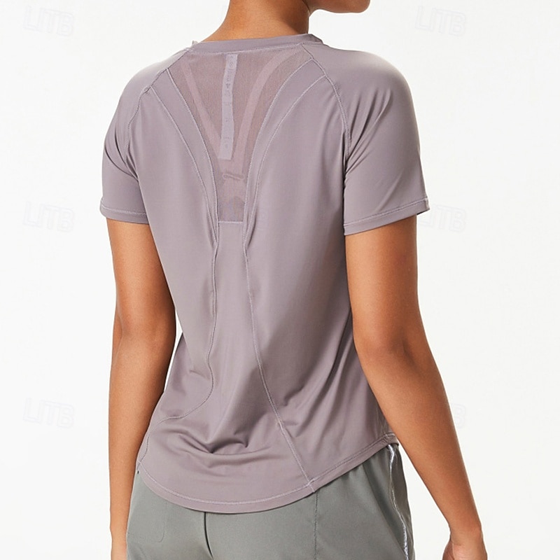 Dámské Jednobarevné Gymnastická košile Koşu Tişörtü Léto Jaro Podzim Síťka Krátký rukáv Oblečení na atletiku Rychleschnoucí Yumuşak Ter Emen Tělocvična Běh Cvičení Černá Světlá růžová Modrá sportovn 2026 - $64.99 –P13
