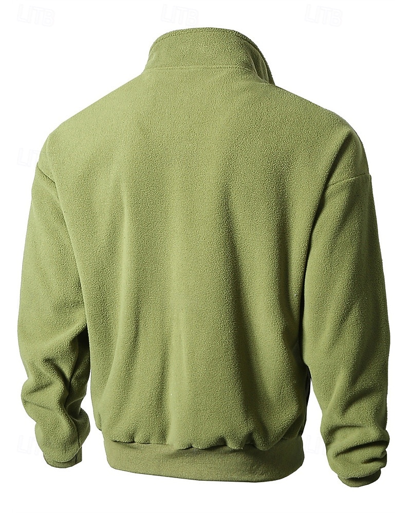 Per uomo Giacca Invernale Giacca in Pile Giacca Casual Vacanza Quotidiano Calore Termico Tasca Pile Autunno Inverno Semplice Moda Streetwear Collo alla coreana Regolare Nero Cachi Verde militare del 2025 a $27.99 –P12