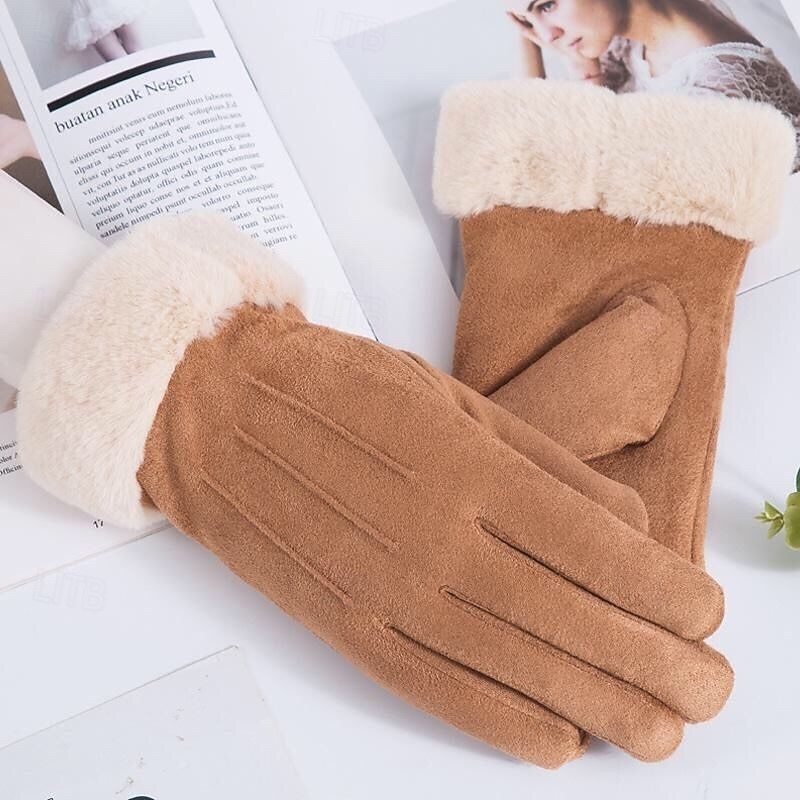 Women's 1 Pair Fingertips / Winter Gloves Streetwear / Outdoor Gloves - Solid Colored Full Finger 2026 - $18.99 –P4
