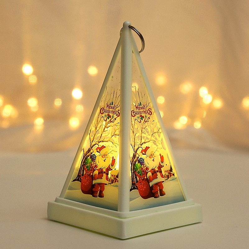 1 Pc 17 * 9.5CM Christmas LED electronic candle light, hand-held lantern pendant light, indoor and outdoor gathering table decoration light, small night light, AAA battery 2025 - CAD $6.99 –P7