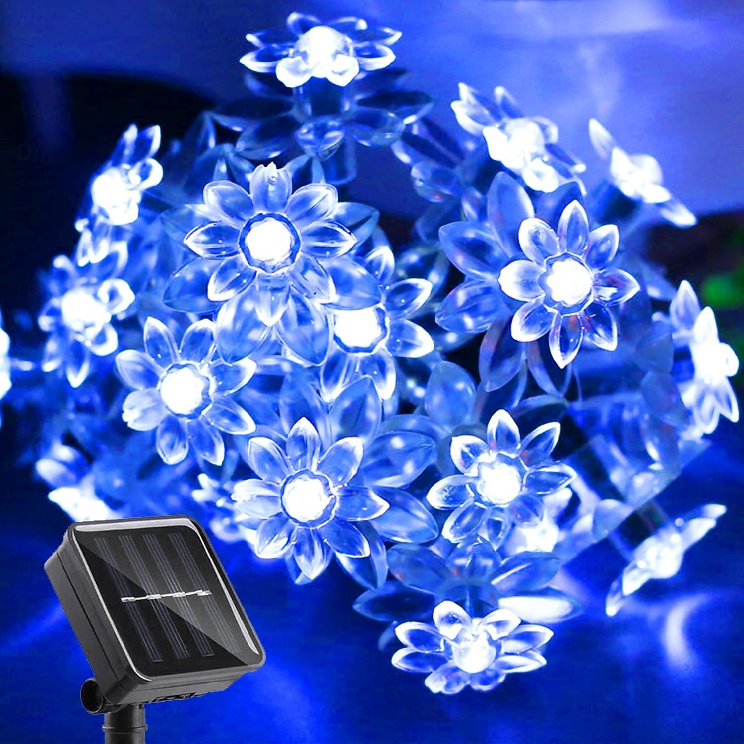 Luces de cadena solares de loto al aire libre 12m 100LEDs guirnalda impermeable decoración de Halloween en jardín balcón y árbol en festividades 2026 - $30.99 –P5