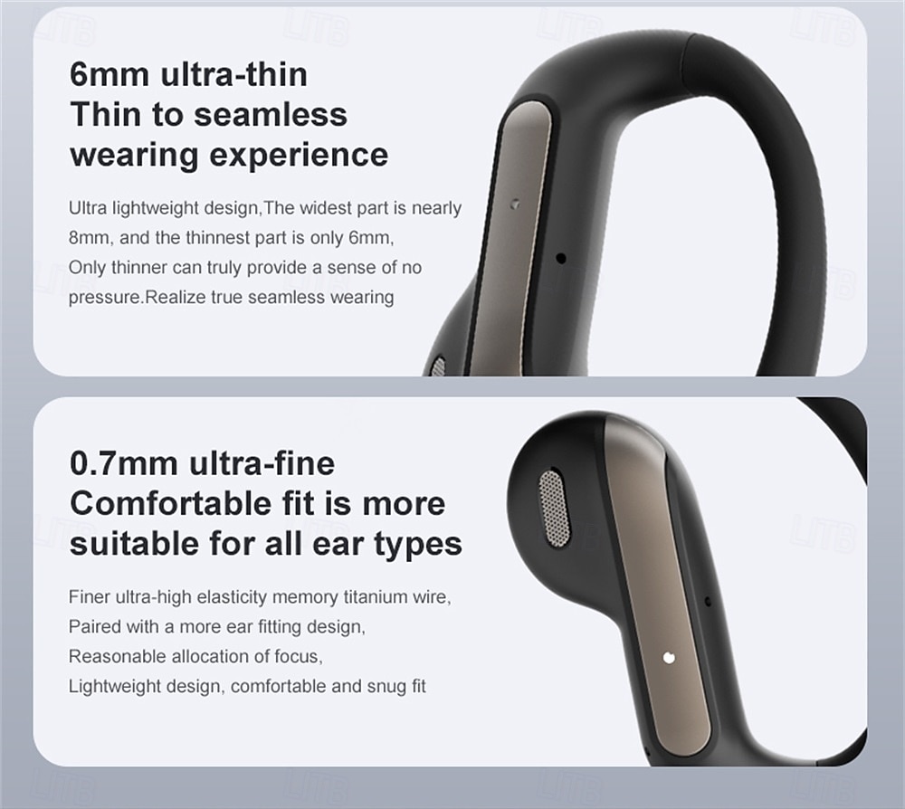 Cuffie con traduzione intelligente con intelligenza artificiale, cuffie sportive Bluetooth wireless di lunga durata, cuffie stereo con conduzione aerea semi-intraurale del 2025 a $23.99 –P4