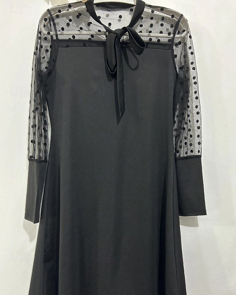 Női Mini ruha Fekete ruha Party ruha Koktélruha Ünnepi ruha Divat Modern Vakáció Estély Parti Normál Sima Hosszú ujj V-alakú Fekete Ősz Tél 2026 - $26.99 –P3