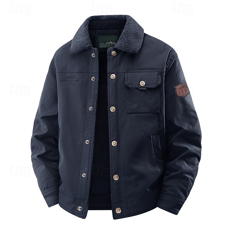 Ανδρικά Χειμωνιάτικα μπουφάν Μπουφάν fleece Μπουφάν Cargo Casual Jacket Διακοπές Καθημερινά Διατηρείτε Ζεστό Τσέπη Φλις Φθινόπωρο Χειμώνας Σκέτο Μοντέρνα Κομψό στυλ street Πέτο Κανονικό 2026 - $53.99 –P12