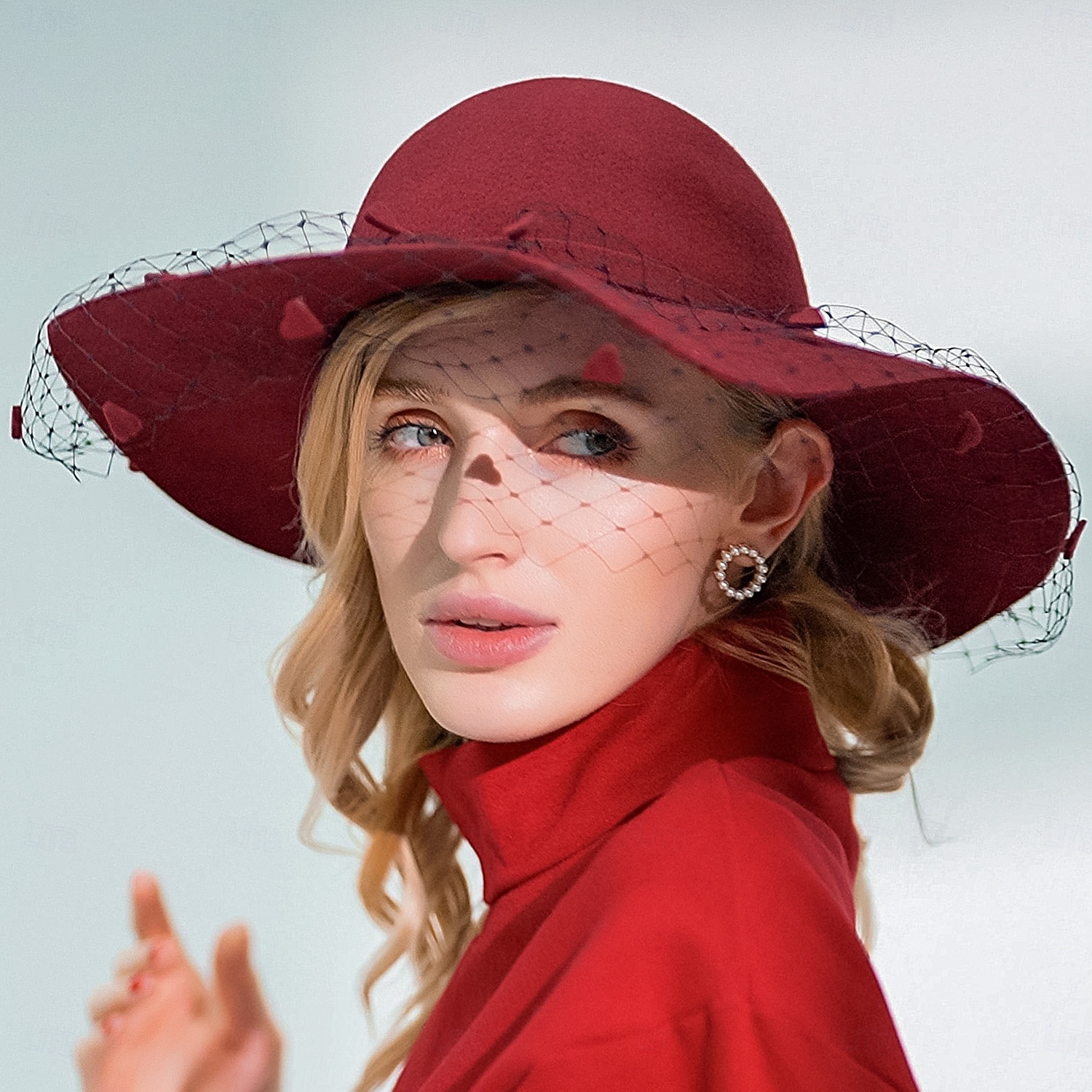 Hats 100% Wool Bowler / Cloche Hat Fedora Hat Wedding Ladies Day Elegant Wedding With Tulle Headpiece Headwear 2026 - $51.99 –P1