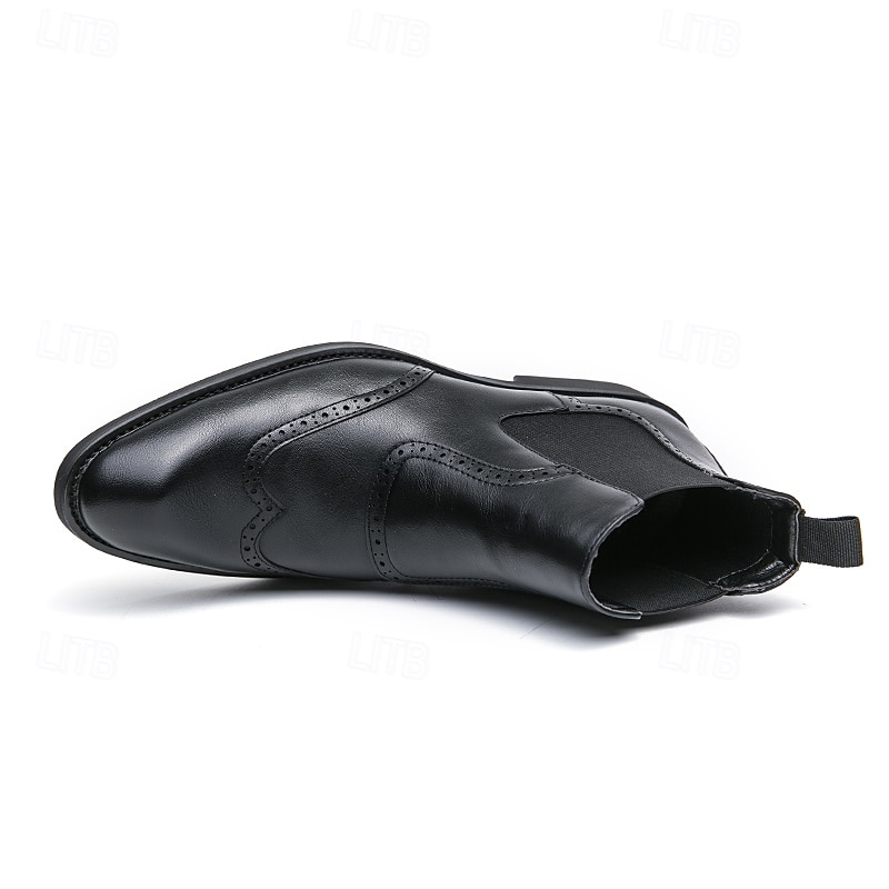 Stivali Chelsea Da Uomo Scarpe Da Uomo Con Tacco Basso - Foto 4