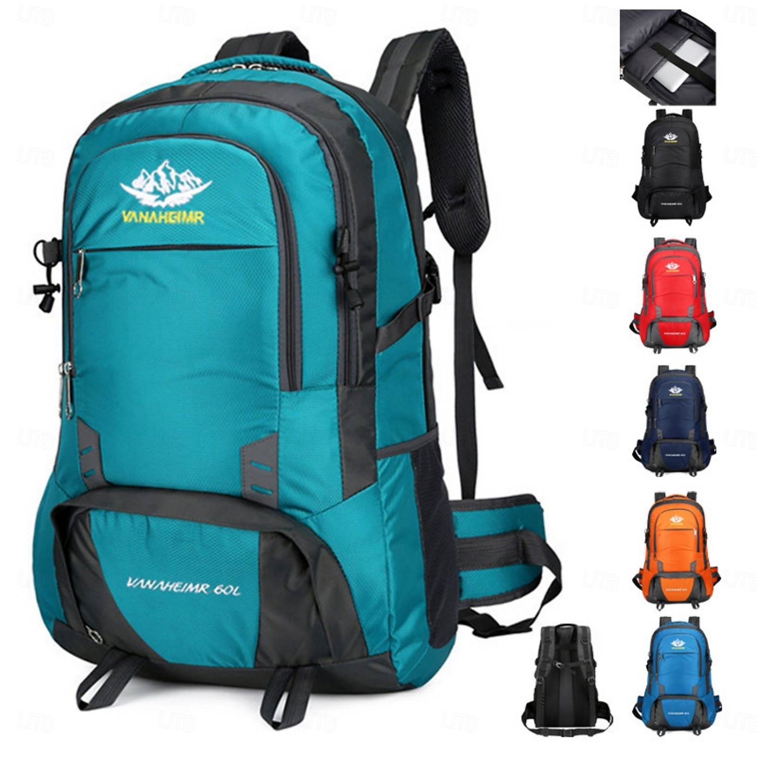 60 L Mochila de senderismo Mochilas de Senderismo Mochila Listo para vestir Multifuncional Duradero Transpirable A prueba de resbalones Al aire libre Caza Senderismo Cámping Viaje Espándex Nailon 2025 - $52.99 –P1