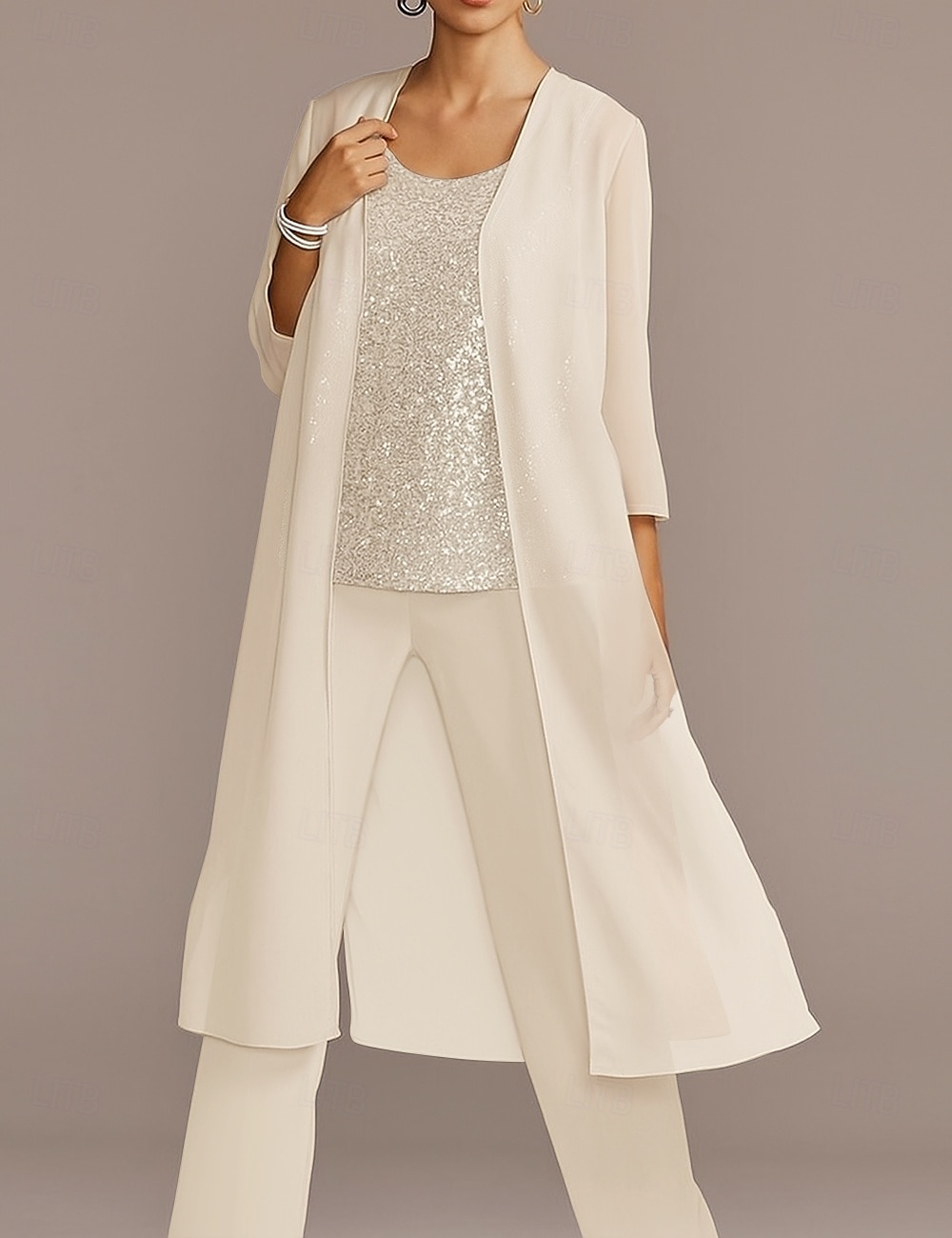 Chiffon 3/4 Sleeve Shrugs Cape  For Party Evening Mother of Bride  Wedding Guest Simple Pure Color Wedding Wraps dress to impress 2025 - CAD $57.99 –P14