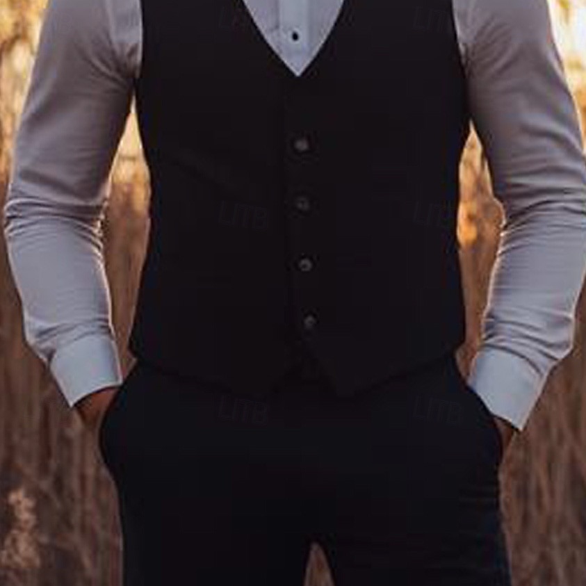 2025年 男性用 結婚式 ウェディングスーツ ノッチドラペル ブラック バーガンディー フォーマル ソリッド スリムフィット 2点セット  コレクション – $79.99 –P4