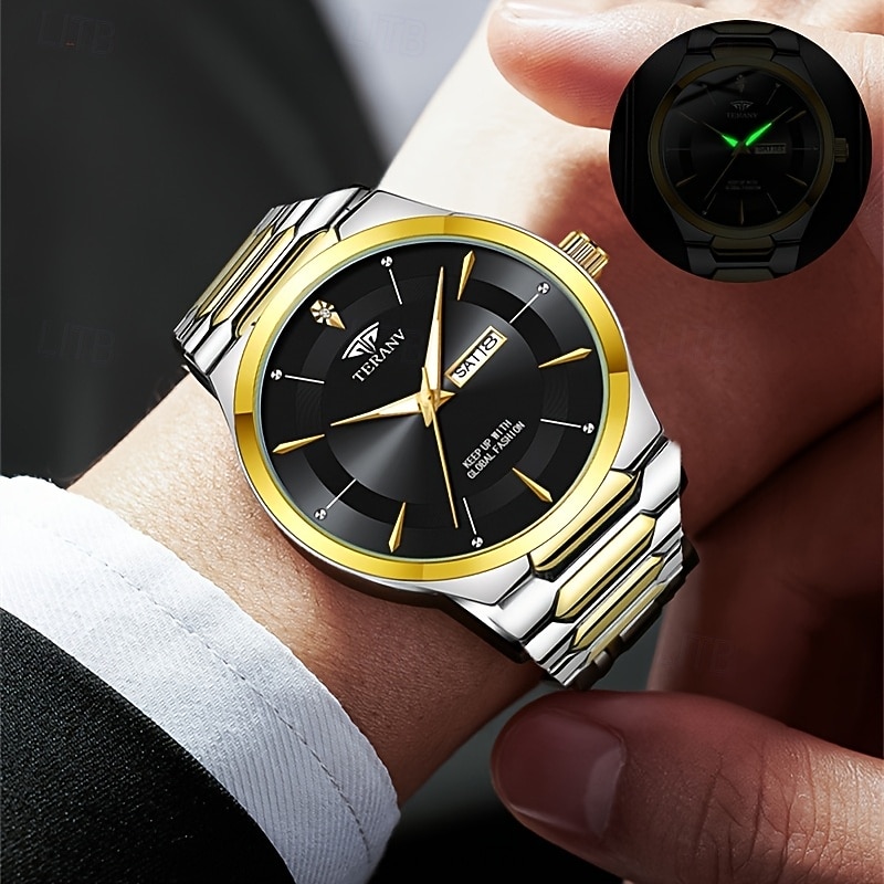 un nuovo orologio da uomo originale in stile business px7 orologio al quarzo luminescente resistente all'acqua con indicazione di data e giorno alla moda casual e versatile regalo ideale per la vita e del 2025 a $17.99 –P8