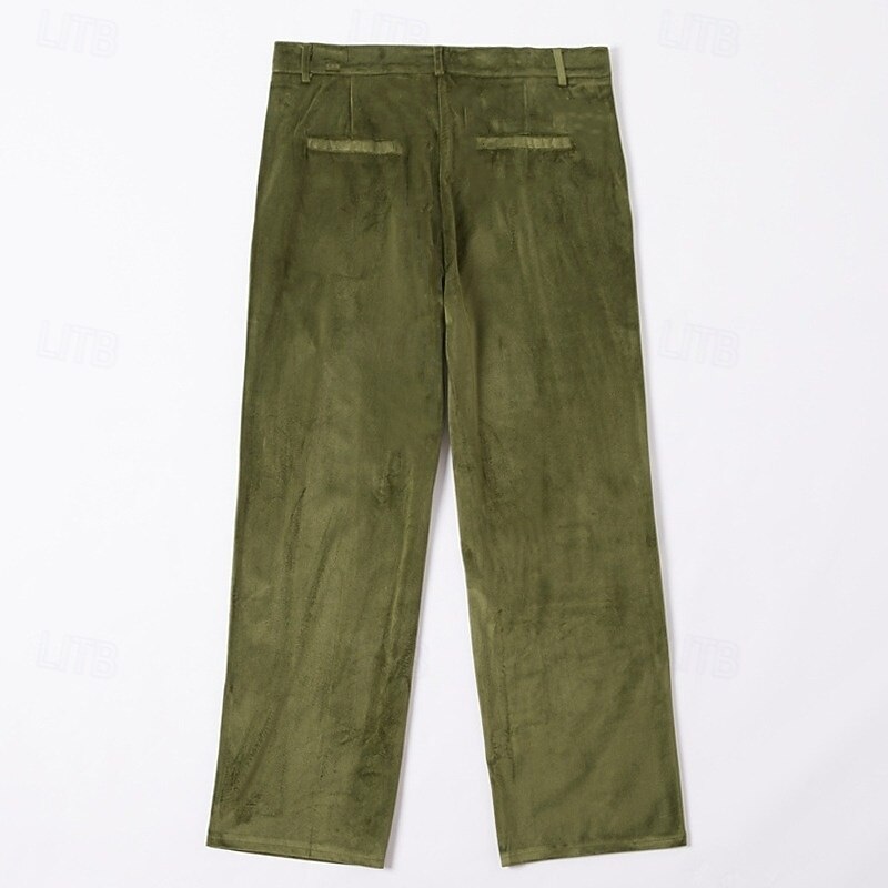 Ανδρικά Παντελόνια Παντελόνι επίσημο Φαρδύ παντελόνι Βελούδινο Παντελόνι Παντελόνια χορού Μπροστινή τσέπη Ισιο πόδι Πολυσυσκευασία Σκέτο Άνεση Πλήρες μήκος ΕΞΩΤΕΡΙΚΟΥ ΧΩΡΟΥ Επιχείρηση Καθημερινά 2026 - $28.99 –P11