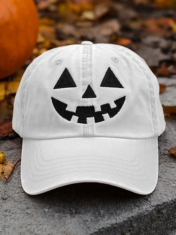 Unisex halloween pumpa ansikte basebollkeps, avslappnad justerbar jack-o-lantern hatt för fester, festivaler och utomhuskläder 2025 - $14.99 –P7