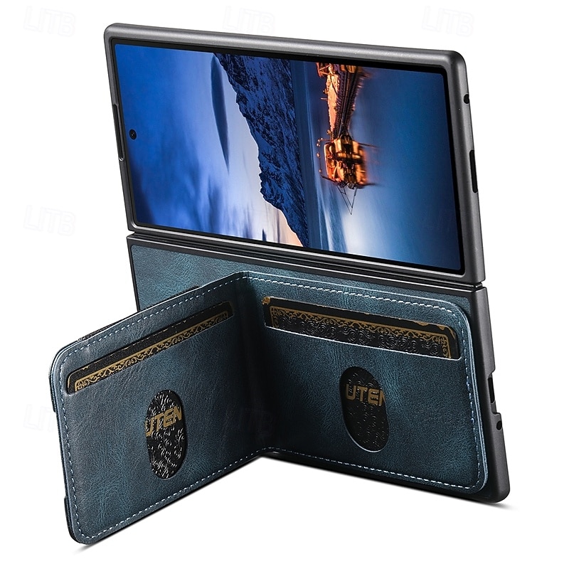 телефон Кейс для Назначение SSamsung Galaxy Z-образный сгиб 7 Z-сгиб 6 Z Fold 5 Кошелек для карт Полная защита тела Защита от удара Ретро ТПУ Кожа PU 2025 - $18.99 –P11