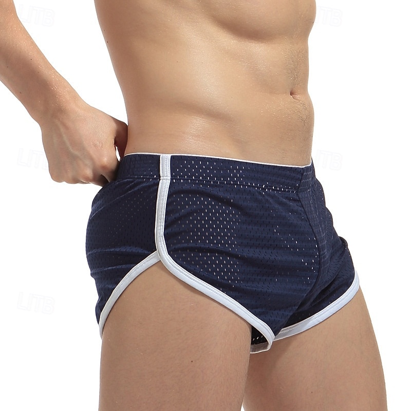 Hombre Ropa interior deportiva Boxers Cortos Malla Prendas de abajo Gimnasia Ropa Deportiva Ejercicio Verano Primavera Transpirable Gimnasio Rutina de ejercicio Corriendo Ajuste regular Ropa de 2026 - $11.49 –P5