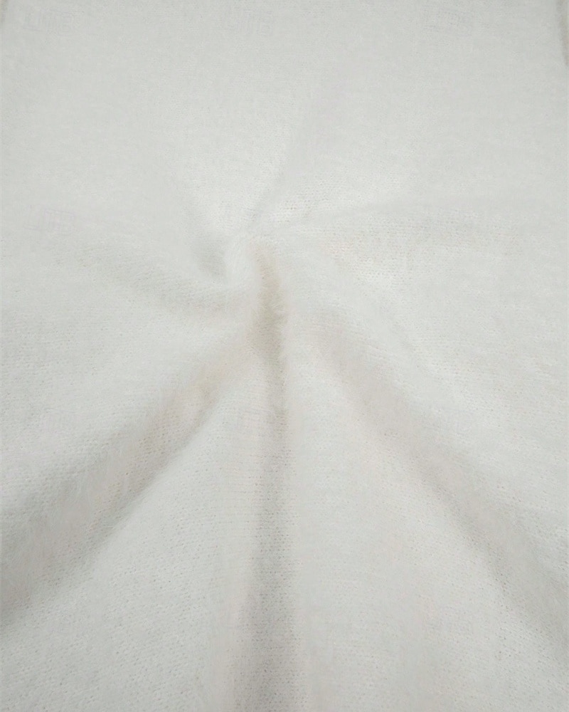 Naisten Neulos Pusero Katutyyli Vapaa-aika Puhdas väri Joustin Tiukka pyöreä kaula-aukko Kudottu Pitkähihainen Tavalliset topit Neuloa ulko- Päivittäin Viikonloppu Valkoinen Syksy Talvi 2025 - $35.99 –P4