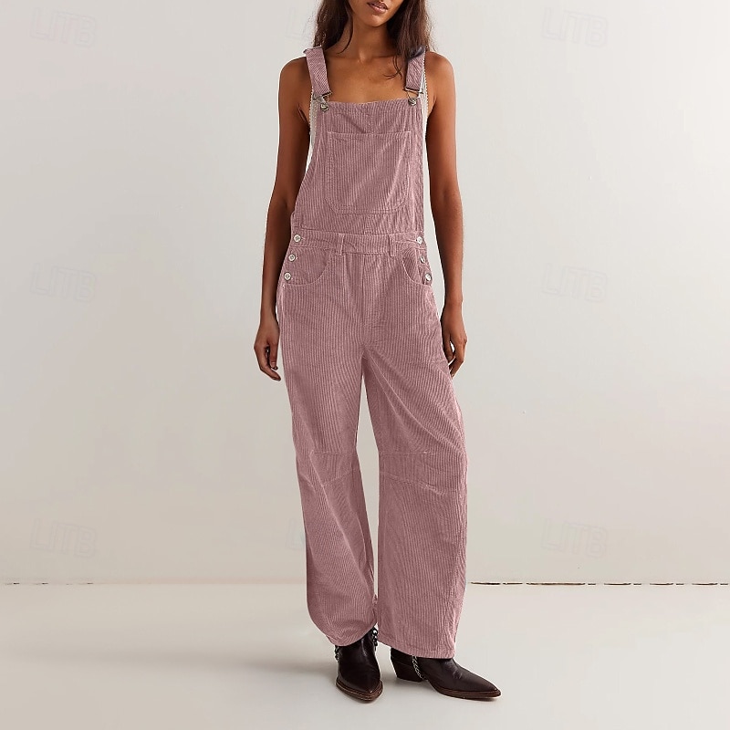 Per donna Normale Tuta Attivo Tinta unica Senza Maniche Collo a U Tasca Bottoni Vacanza Quotidiano Vestibilità regolare Nero Giallo Rosa Autunno del 2026 a $41.99 –P4