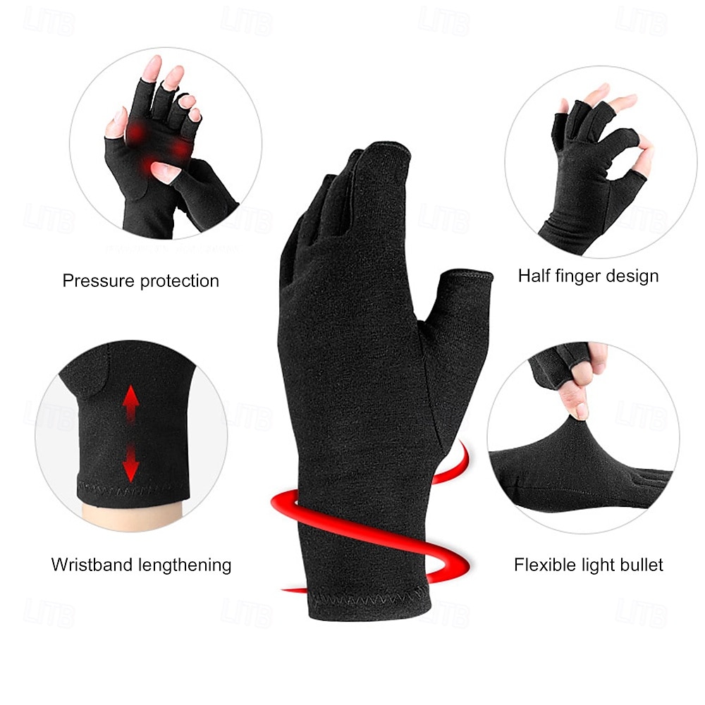 1 par de luvas de compressão para artrite, suporte para alívio da dor, tendinite do túnel do carpo, doença reumatoide, suporte para pulso, esportes ao ar livre, ciclismo, corrida, exercícios, de 2026 por $10.49 –P7