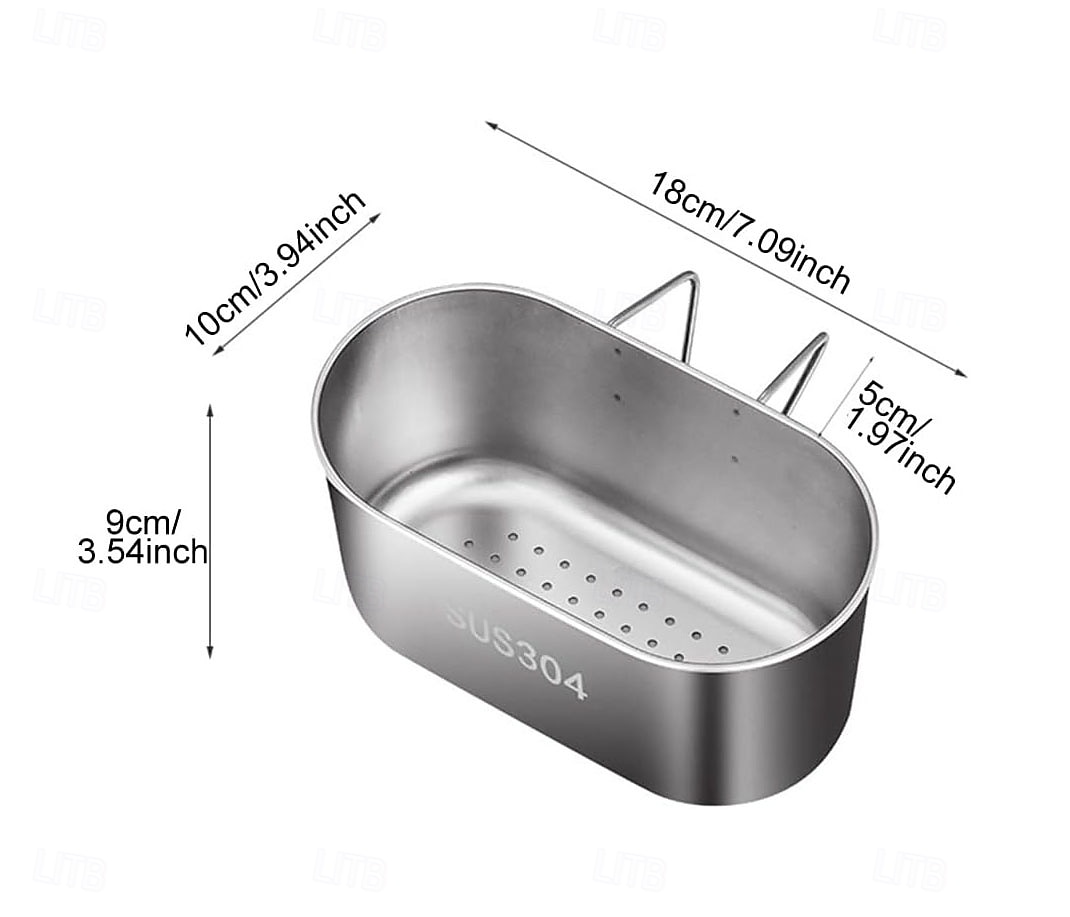 ruostumattomasta teräksestä valmistettu viemärisuodatin, keittiön viemärisuodatin rei'itetyllä verkolla, kestävä soikea monitoiminen astianpesukone ruokajätteen suodattamiseen ja hedelmien tai 2025 - $15.99 –P14
