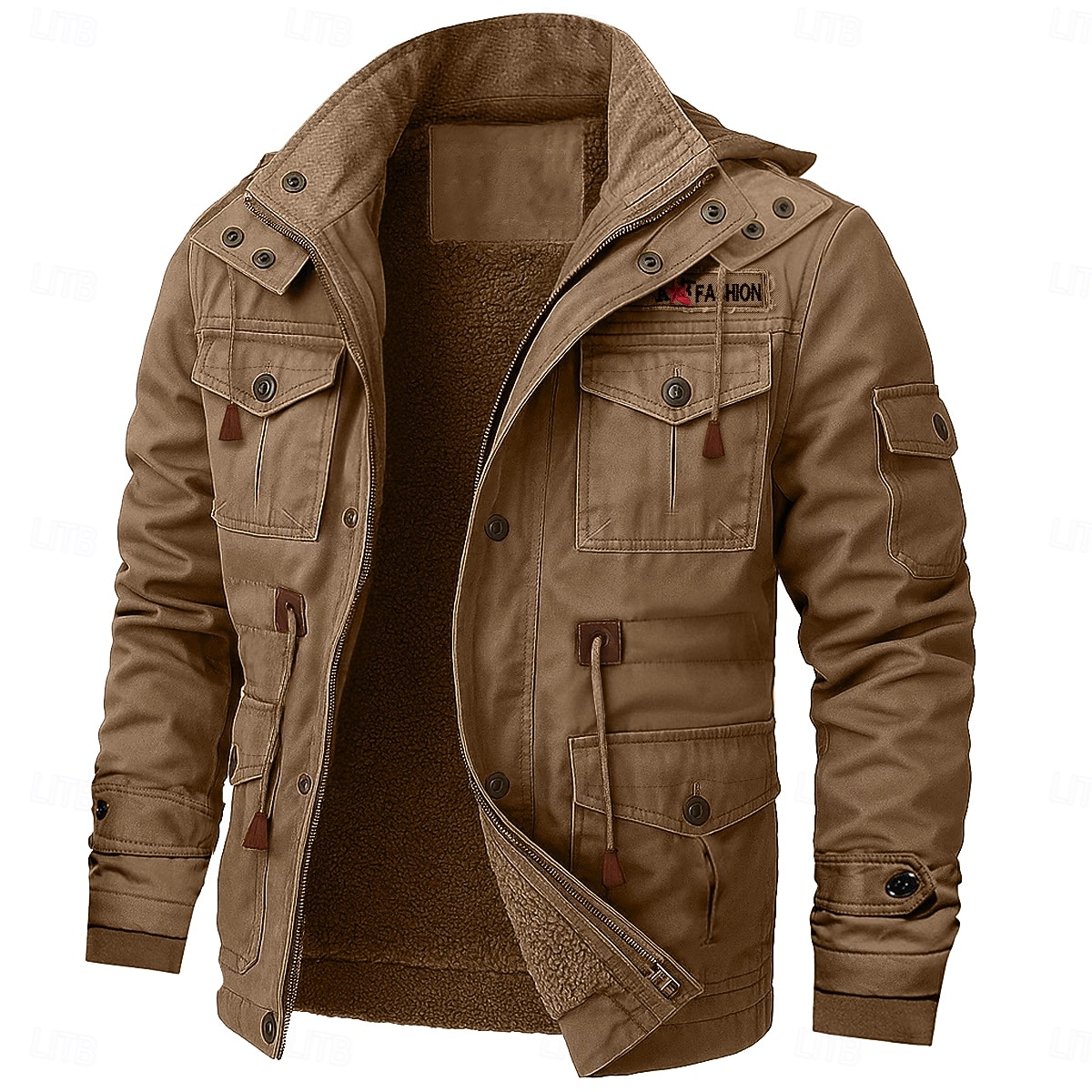 Per uomo Cappotto Invernale Giacca Invernale Giacca in Pile Giacca da Lavoro Streetwear Casuale Antivento Caldo Tasca Autunno Inverno Tutte le stagioni Casual Pantaloni Tattici Con Cappuccio Nero del 2026 a $69.99 –P1