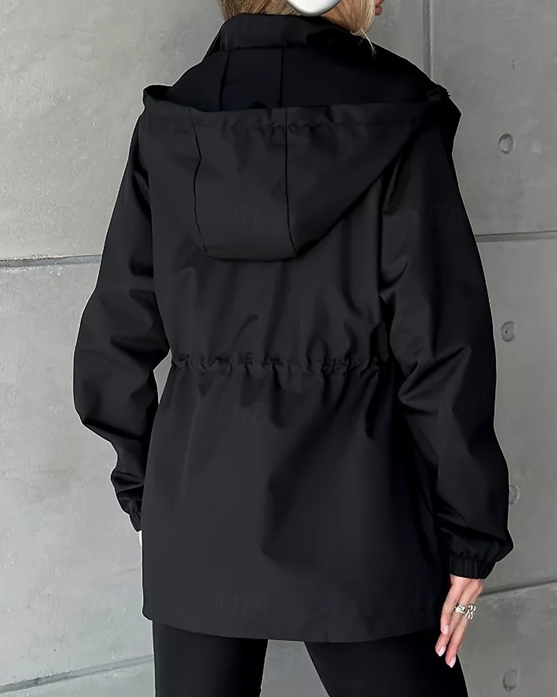 Mulheres Casaco de inverno Casaco com capuz Manter Quente Confortável Zíper Bolsos Casual Tecido Férias Roupa Diária Para Noite Final de semana Padrão Com Capuz Normal Manga Longa agasalhos Azul de 2025 por $41.99 –P11