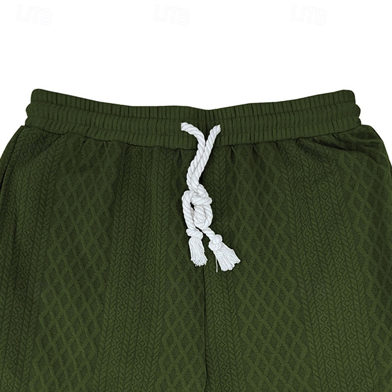 Homme Ensemble Survetement Ensemble de tenues Ensemble de sweats à capuche Sweat à Capuche Extérieur Quotidien Sports Jacquard Cordon de serrage Uni Noir Blanche Kaki Polyester Tenues de Sport Mode de 2025 ? $39.99 –P9